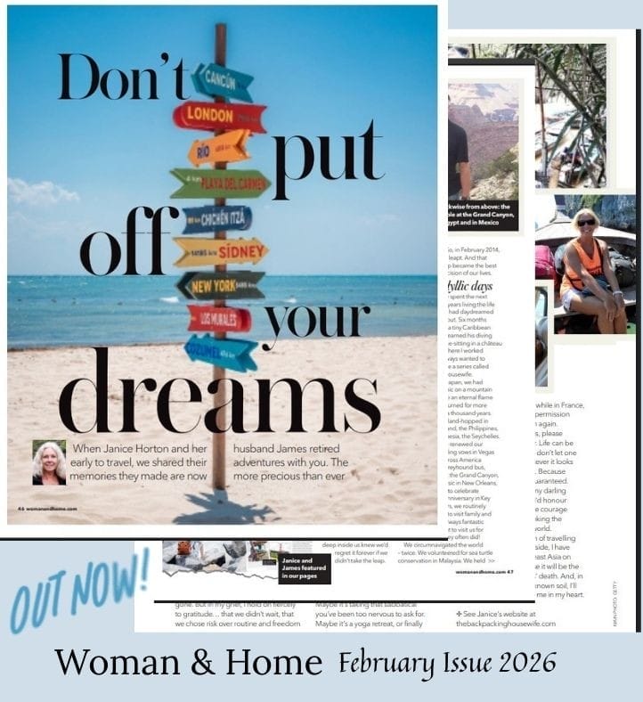 Woman and Home Magazine February 2026 - Out Now - featuring Janice Horton The Backpacking Housewife